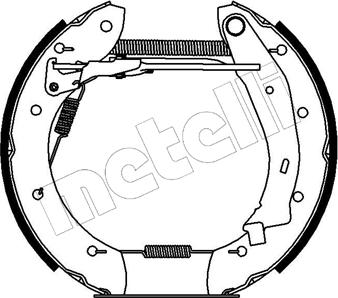 Metelli 51-0137 - Комплект тормозных колодок, барабанные autospares.lv