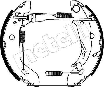 Metelli 51-0171 - Комплект тормозных колодок, барабанные autospares.lv