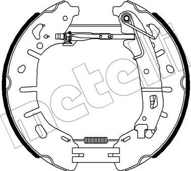 Metelli 51-0354 - Комплект тормозных колодок, барабанные autospares.lv