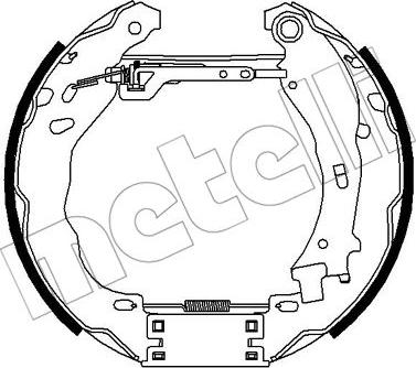 Metelli 51-0361 - Комплект тормозных колодок, барабанные autospares.lv