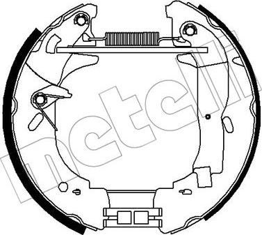 Metelli 51-0305 - Комплект тормозных колодок, барабанные autospares.lv