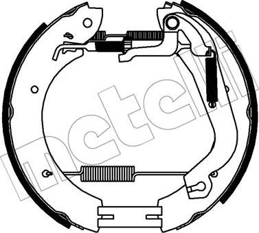 Metelli 51-0337 - Комплект тормозных колодок, барабанные autospares.lv