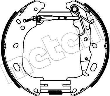Metelli 51-0333 - Комплект тормозных колодок, барабанные autospares.lv