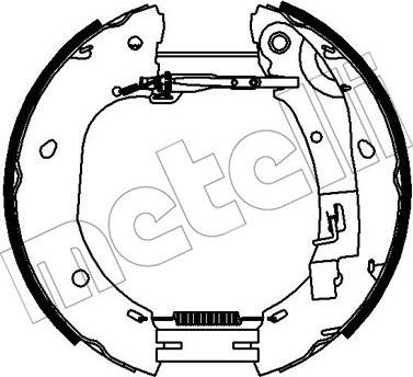 Metelli 51-0321 - Комплект тормозных колодок, барабанные autospares.lv