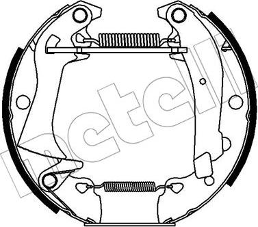 Metelli 51-0379 - Комплект тормозных колодок, барабанные autospares.lv