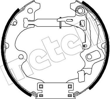 Metelli 51-0294 - Комплект тормозных колодок, барабанные autospares.lv