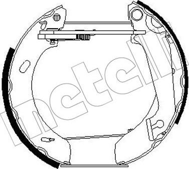 Metelli 51-0264 - Комплект тормозных колодок, барабанные autospares.lv