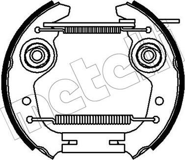 Metelli 51-0240 - Комплект тормозных колодок, барабанные autospares.lv