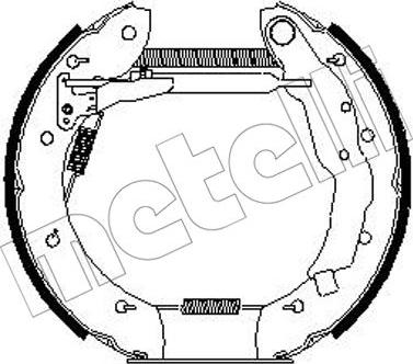 Metelli 51-0256 - Комплект тормозных колодок, барабанные autospares.lv