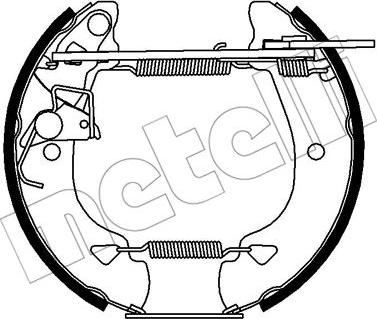 Metelli 51-0251 - Комплект тормозных колодок, барабанные autospares.lv