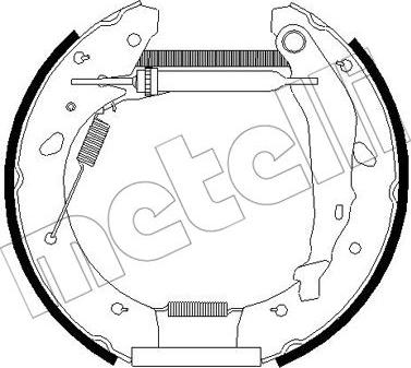 Metelli 51-0257 - Комплект тормозных колодок, барабанные autospares.lv