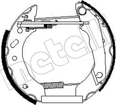 Metelli 51-0263 - Комплект тормозных колодок, барабанные autospares.lv