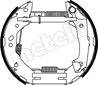 Metelli 51-0209 - Комплект тормозных колодок, барабанные autospares.lv