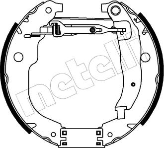 Metelli 51-0205 - Комплект тормозных колодок, барабанные autospares.lv