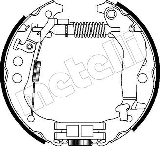 Metelli 51-0233 - Комплект тормозных колодок, барабанные autospares.lv