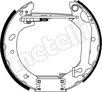 Metelli 51-0202 - Комплект тормозных колодок, барабанные autospares.lv