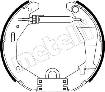 Metelli 51-0207 - Комплект тормозных колодок, барабанные autospares.lv