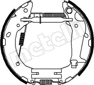 Metelli 51-0215 - Комплект тормозных колодок, барабанные autospares.lv