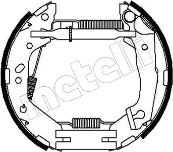 Metelli 51-0210 - Комплект тормозных колодок, барабанные autospares.lv