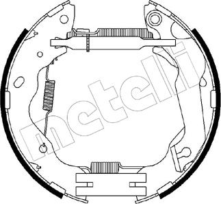 Metelli 51-0212 - Комплект тормозных колодок, барабанные autospares.lv