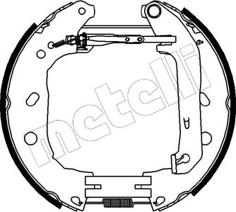 Metelli 51-0230 - Комплект тормозных колодок, барабанные autospares.lv