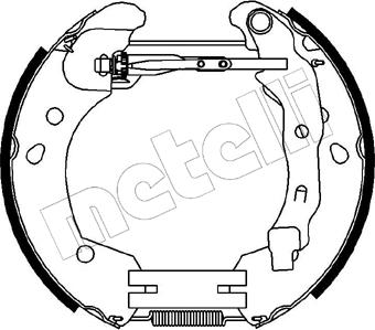 Metelli 51-0231 - Комплект тормозных колодок, барабанные autospares.lv