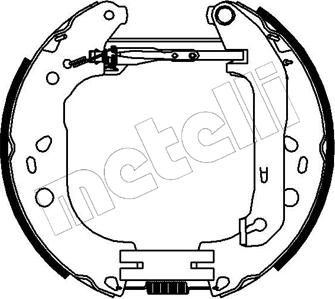 Metelli 51-0229 - Комплект тормозных колодок, барабанные autospares.lv