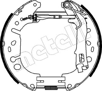 Metelli 51-0224 - Комплект тормозных колодок, барабанные autospares.lv