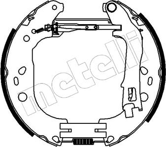 Metelli 51-0226 - Комплект тормозных колодок, барабанные autospares.lv