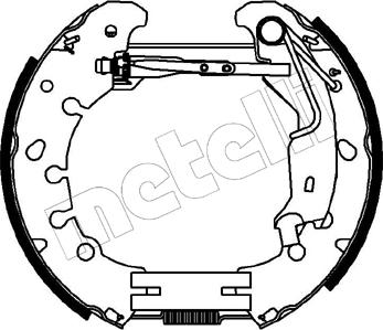 Metelli 51-0222 - Комплект тормозных колодок, барабанные autospares.lv