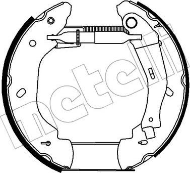 Metelli 51-0272 - Комплект тормозных колодок, барабанные autospares.lv