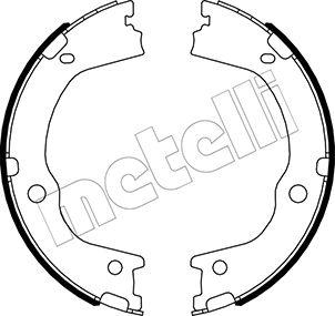 Metelli 53-0498 - Комплект тормозов, ручник, парковка autospares.lv