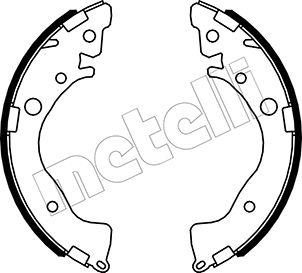 Metelli 53-0493 - Комплект тормозных колодок, барабанные autospares.lv