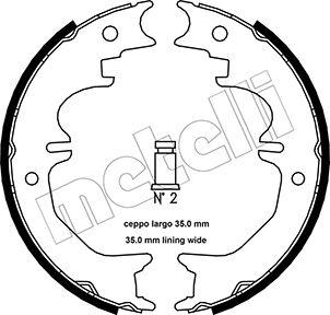 Metelli 53-0441 - Комплект тормозов, ручник, парковка autospares.lv