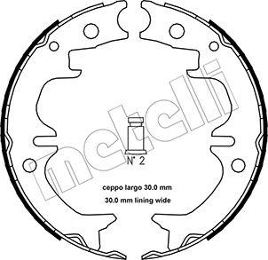 Metelli 53-0442 - Комплект тормозов, ручник, парковка autospares.lv