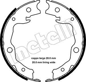 Metelli 53-0450 - Комплект тормозов, ручник, парковка autospares.lv