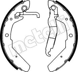 Metelli 53-0464 - Комплект тормозных колодок, барабанные autospares.lv