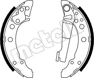 Metelli 53-0465 - Комплект тормозных колодок, барабанные autospares.lv