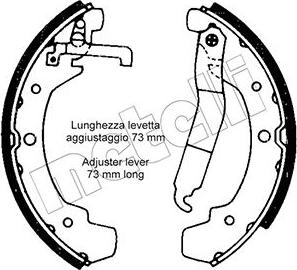 Metelli 53-0466 - Комплект тормозных колодок, барабанные autospares.lv