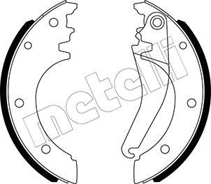 Metelli 53-0486 - Комплект тормозных колодок, барабанные autospares.lv