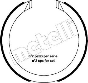 Metelli 53-0483 - Комплект тормозов, ручник, парковка autospares.lv