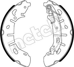 Metelli 53-0487 - Комплект тормозных колодок, барабанные autospares.lv