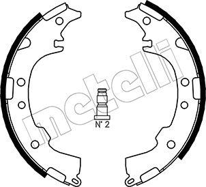 Metelli 53-0434 - Комплект тормозных колодок, барабанные autospares.lv