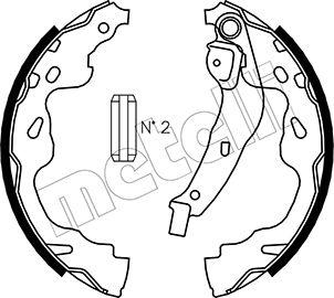 Metelli 53-0438 - Комплект тормозных колодок, барабанные autospares.lv