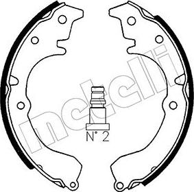 Metelli 53-0424 - Комплект тормозных колодок, барабанные autospares.lv