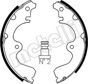 Metelli 53-0425 - Комплект тормозных колодок, барабанные autospares.lv