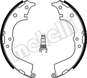 Metelli 53-0428 - Комплект тормозных колодок, барабанные autospares.lv