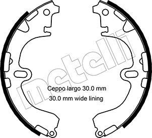 Metelli 53-0422 - Комплект тормозных колодок, барабанные autospares.lv