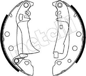 Metelli 53-0555 - Комплект тормозных колодок, барабанные autospares.lv