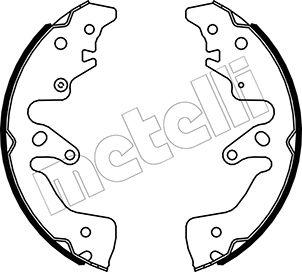 Metelli 53-0516 - Комплект тормозных колодок, барабанные autospares.lv